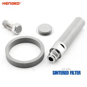פילטר שמן HENGKO 1 מיקרון, פילטר מסונטר 2 מיקרון, מחסנית פילטר נירוסטה מסונטרת 3 מ\"מ - Product Image 2