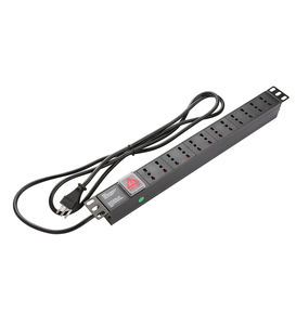 Unidad de Distribución de Energía Inteligente Italiana de 19 Pulgadas y 1U, de 6 a 12 Vías, con Dispositivo de Protección Contra Sobretensiones, con Certificados CE y ROHS - Product Image 2