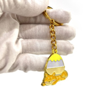 Boucle de chien en métal avec logo personnalisé Petite médaille mignonne Porte-clés des fabricants 3D Porte-clés animal émaillé