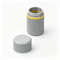 Boîte de rangement ronde pour flacons, en PETG écologique, 3 ml, vente en gros, OEM, haute qualité, sans BPA, étui d'échantillons en PETG pour mini batterie modèle