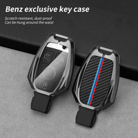 Couvercle de clé de voiture en alliage de Zinc TPU pour Mercedes Benz A B C E S classe W204 W205 W212 W213 W176 GLC CLA AMG W177 accessoires
