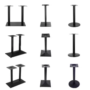 Square Metal Table Legs Modern Stamping Bottom Base Dinning Coffee Bar Desk Stool Steel Table Base