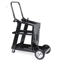 Chariot de soudage industriel en acier à quatre roues SBT, chariot pour bouteilles de gaz, OEM, pliable, durable, outils, garantie 1 an