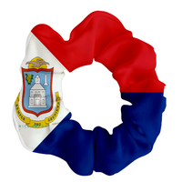 Élastiques à cheveux avec drapeau de Saint-Martin pour femmes, filles et enfants, accessoires pour cheveux patriotiques, attaches pour queues de cheval, décorations pour la fête nationale