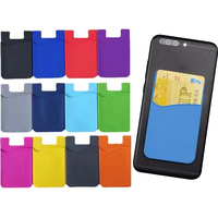 Cartera de silicona adhesiva para iPhone, Android y otras superficies planas, ideal para tarjetas de crédito, tarjetas de visita, efectivo y tarjetas de identificación.