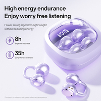 Ventes d'usine – Nouveaux écouteurs TWS sans fil Bluetooth à clip d'oreille avec affichage numérique, longue autonomie, suppression du bruit ENC et appels HD