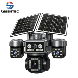 Factory S9 4-Lens 4G Solar Powered Security IP Cameras 4K AOV PTZ PIR Detection Human Auto Tracking Network CCTV <b>Camera</b> Outdoor - Product Image 1