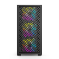 Boîtier PC de jeu Micro ATX vertical de taille moyenne avec panneau latéral en verre trempé et refroidissement liquide de 240 mm, châssis de bureau