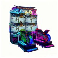 Équipement d'arcade, machine de jeu de course de moto à mouvement 3D Phantom Knight à quatre écrans de 65 pouces, simulateur pour adultes, matériel, boîte en bois