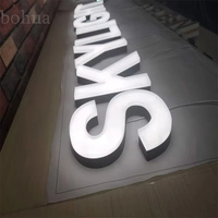 Enseignes lumineuses LED 3D extérieures, enseignes lumineuses à lettres LED, enseignes de devanture de magasin