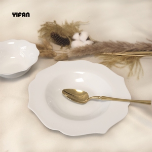 Nuevo Juego de Platos de Porcelana Fina con Diseño de Flores de Monzún para Hoteles Cinco Estrellas, Platos Base Decorativos para Bodas - Product Image 3