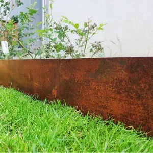 Custom Garden Lawn Edging Core Edge Flexible Corten Steel Landscape Edging Border 46 Inch Strips
