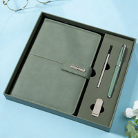Ensemble de carnet et stylo A5 en cuir de luxe avec logo personnalisé LX imprimé en sérigraphie pour hommes, services professionnels, cadeau d'affaires