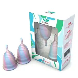 100% Medische Siliconen Zuurstofmembraan Esterilizadores Eco-Vriendelijke Meisjes Kleurrijke Periode Copa Menstruatie Cup