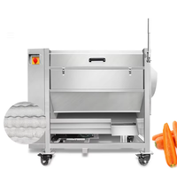 Automatische wortelgroente reinigingsborstelmachine, fruitroller wasmachine, appel, sinaasappel, cassave polijst- en wasmachine