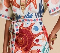 Robe chemise décontractée à imprimé animal des fonds marins pour femmes tenues de vacances femme