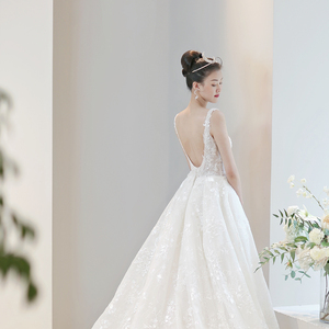 Abito <span class=keywords><strong>da</strong></span> <span class=keywords><strong>sposa</strong></span> a sirena senza maniche con scollo a V 2 in 1 bianco abito <span class=keywords><strong>da</strong></span> <span class=keywords><strong>sposa</strong></span> con Applique in pizzo <span class=keywords><strong>da</strong></span> donna - Product Image 2