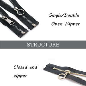 Factory Custom Gold Teeth Metal <strong>Zippers</strong> Auto Lock Close End Sliver <strong>Zipper</strong> Puller In Multiple Colors #3 #5 #8 Garments - Product Image 4
