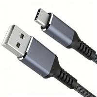 Câble USB Type C 3A, câble Type C à charge rapide, personnalisé en usine, tressé en nylon, 1m 2m 3m, chargeur de téléphone portable, câble USB C
