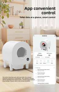 <span class=keywords><strong>Litière</strong></span> Intelligente PT108 pour Chat, Auto-Nettoyante, 68L, Détection de Poids, Contrôle par APP, Système d'Extraction Silencieux 35dB, Plastique, Facile à Nettoyer, 10kg de Sable - Product Image 6