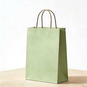 Custom-Printed Logo Size Eco-Friendly Kraft Paper Shopping Bags Luxury Gift & Retail <b>Packaging</b>, Multiple Colors Available - Product Image 1