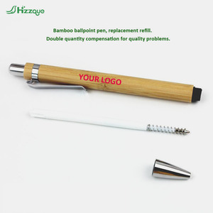 Stylos en bambou écologiques de haute qualité avec logo personnalisé, stylos à bille promotionnels en bois avec logo - Product Image 5