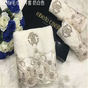 China Großhandel Fabrik Preis Spitze Handtuch Sets Hand Handtuch Stickerei heiß-verkauf Hypoallergen Luxus Home Hotel Im Freien Verwenden