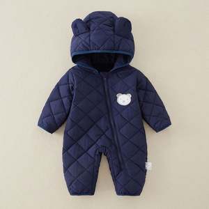 <b>Toddler</b> Cotton Romper Baby Winter Coat Button Long Sleeve Cute Baby <b>Snowsuit</b> Fleece <b>Snowsuit</b> Romper Hooded Onesies - Product Image 4