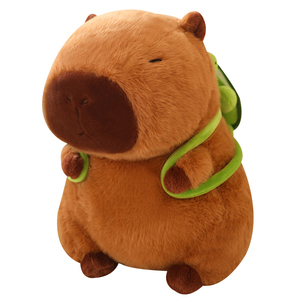 Wholesale Plush <strong>Capybara</strong> with Turtle Stuffed Animal Home Decoration Children Gift Plush <strong>Capybara</strong> with Bee Shell Doll - Product Image 1