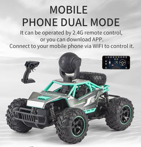 Voiture RC tout-terrain en alliage 1:14 2.4G 4WD avec transmission en temps réel, caméra HD WiFi FPV, contrôle par application, télécommande - Product Image 4