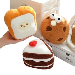 热卖定制搞笑食品毛绒玩具可爱小定制烤面包抱枕儿童沙发抱枕饼干毛绒动物玩具 - Product Image 1