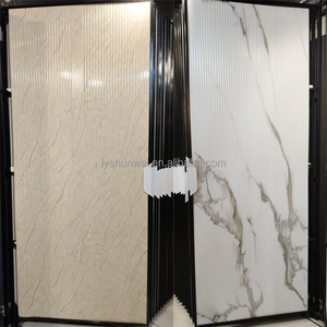 <span class=keywords><strong>Horizon</strong></span> - Losa de Piedra Artificial de PVC con Recubrimiento UV, Superficie Negra Calacatta, Sin Sílice, para Encimeras de Baño y Muebles - Product Image 4