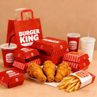 Envases Desechables para Comida Rápida para Llevar, Cajas para Hamburguesas con Logotipo Personalizado, Contenedor Ecológico, Cajas para Pollo Frito