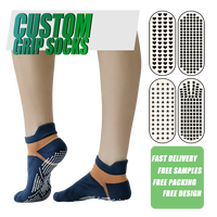 Chaussette de Yoga antidérapante de haute qualité chaussette de Pilates antidérapante en silicone souple Sport Fitness chaussette de Pilates Logo personnalisé