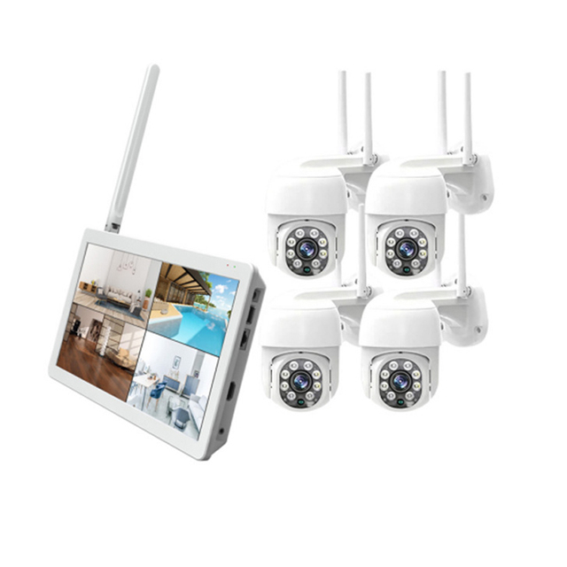3MP 4 Channel Video Home Security 10 Inch LCD Screen Monitor 1080P 4CH Wifi Cameras NVR Kit CCTV System