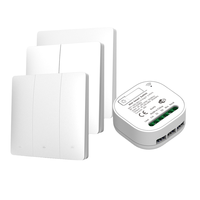 Interrupteur sans fil SIXWGH RF433 sans batterie avec contrôle par application |   Étanche IP44 et mémoire de relais |   Automatisation domestique (Tuya Smart Life)