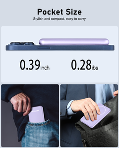 Batterie externe portable en aluminium 10000 mAh avec port USB-C PD20W et charge rapide magnétique sans fil pour iPhone et <span class=keywords><strong>Samsung</strong></span> - Product Image 5