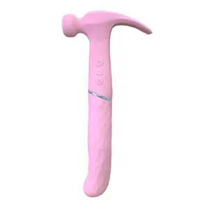 Love Hamma Round Vibrator 20-function Rechargeable Curved Silicone Hammer Shaped Vibrator for women