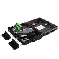 Caja de terminación de fibra óptica FTTX de 16 núcleos de alta calidad, bandeja de empalme, armario de distribución de montaje en pared para red interior