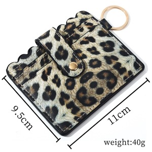 Mujeres Popular moda Metal Cajero Automático llavero hombres mujeres negocios Id crédito Pu cuero puro Delgado Unisex tarjetero cartera Mini monedero - Product Image 2