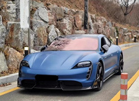 Kit de carrosserie en fibre de carbone M-Style pour Porsche Taycan comprenant une lèvre avant diffuseur arrière jupe latérale aileron arrière pour modification