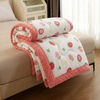Couette en tissu minky à pois, douce et moelleuse, imprimée, lavable en machine, couette chaude pour l'hiver, pour la maison et la chambre à coucher