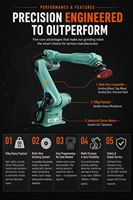Brazo robótico industrial de 6 ejes, sistema robótico cerrado a prueba de polvo, robot de recorte por inyección de fundición a presión