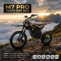 BlazeTrek M7 Pro Moto électrique tout-terrain haute performance pour enfants, moteur 5000W, batterie 60V 27Ah, vitesse maximale 70 km/h, étanche IPX6, sortie d'usine