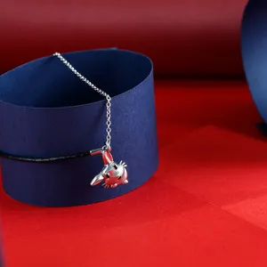 格蕾丝珠宝奢华声明定制时尚兔动物皮革925纯银女式手链