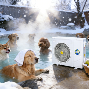 Système CVC Pompe <span class=keywords><strong>à</strong></span> chaleur air-eau EVI Full DC Inverter Hybride AC/DC Solaire avec WiFi Automatique R410A Classe A+++ Acier inoxydable - Product Image 1