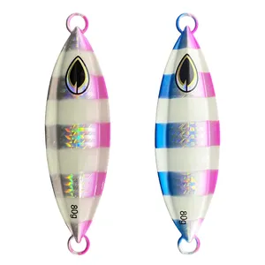 HONOREAL Dazzle28 tuzlu su cazibesi balıkçılık Lures toptan çeşitli renkler ve 3D aydınlık gözler yavaş Pitch jig tekniği ile