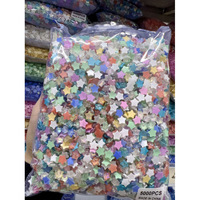 5000 pièces en gros de breloques pour ongles en résine Macaron Mocha Star, couleur bonbon, dos plat, étoile à cinq branches effet aurore, pour décoration d'ongles