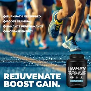 תווית פרטית amaz 80% חלבון מי לבודד wpi 90% עבור צמיחה שריר כושר מוצרי אבקת המינון טופס נשים - Product Image 5