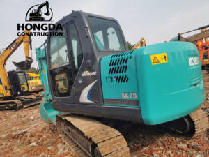 Mini-excavatrice sur chenilles d'occasion Kobelco SK75 d'origine japonaise, prix bas, haute qualité, avec moteur, boîte de vitesses, pompe, composants principaux - Product Image 3